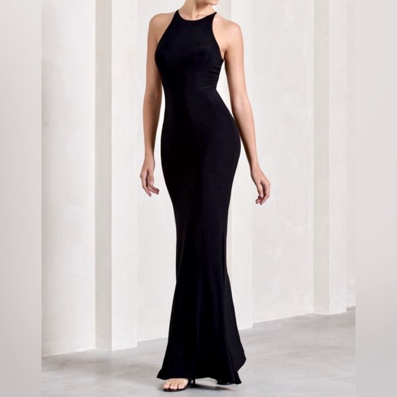 Elegant/Formal Sleeveless Halter-Neck Open-
Back Maxi Dress - Picture 1 of 3